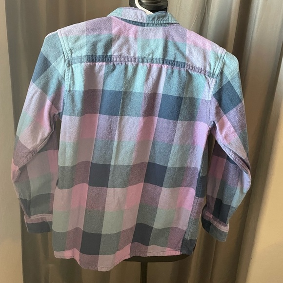 221. Quicksilver Boys Flannel Button Down, Size S, EUC - Picture 3 of 4